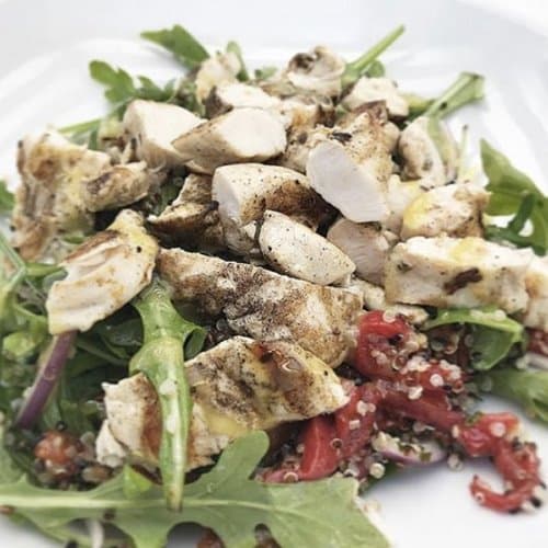 Chicken quinoa Greek salad