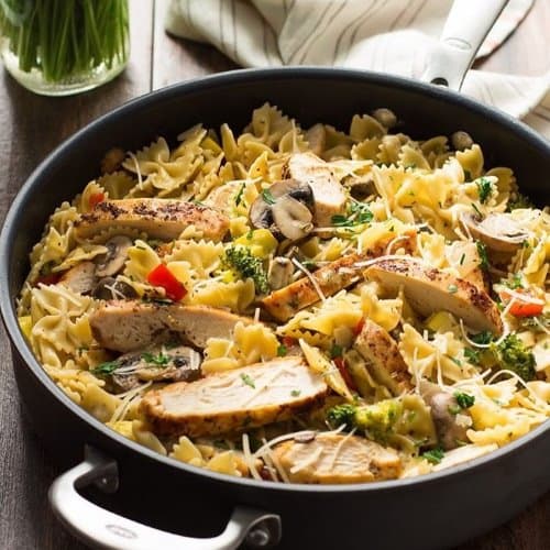 Chicken alfredo primavera
