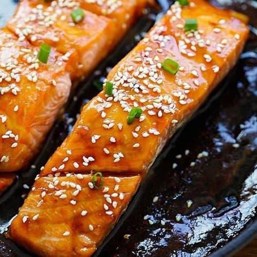 Honey teriyaki salmon